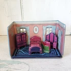 Antique 1920s BEDROOM Marx Tin Lithograph NEWLYWED Series Vintage Toy