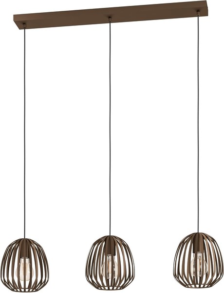 Eglo HäNgelampe Espinal Pendelleuchte Vintage Metall 3-Flammig Bronze E27 90Cm-image