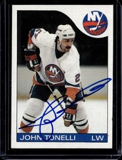 1985/86 Topps John Tonelli Signed Autograph #41 Hockey Card