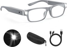 200 Magnifying Glasses with Light,Usb Rechargeable LED Lighted Magnifying Eyewe