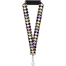 Buckle-Down Lanyard-1.0"-Mud Flap Girl Diamonds Black/White/Multi Ne 22" x 1" Mu