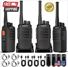 4 PACK Long Range Walkie Talkie 100 Mile Two Way Radio Charge Headset Waterproof