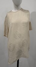 Louis Feraud Cream Silk Medallion Blouse US10