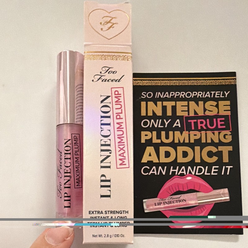 Too Faced Lip Injection Plump Pink Lip Plumper Gloss Extra Strength 0.10 oz