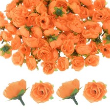 50-Pack Artificial Roses Heads, 1.2 Inch Small Silk Faux Rose Head for Weddin...