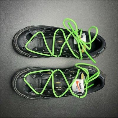 Nike x Off-White Blazer Low '77 Black Green DH7863-001 Leather Low Top Sneakers