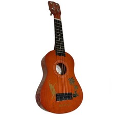 Ukulele Brown NEW with Coconut and Hula Dancer Design with Box, Hawaii Souvenir