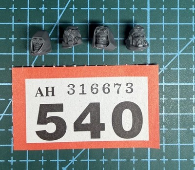 4  Space Marine Eliminator Helmet Head Phobos Alpha Legion Sniper Heresy 40k Bit