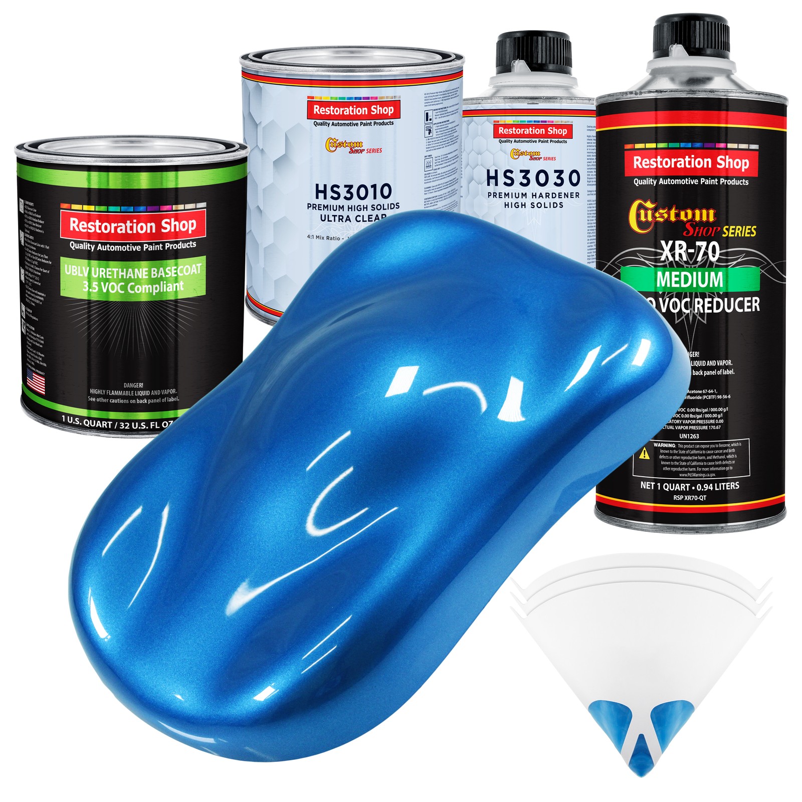 Fiji Blue Metallic Low VOC Urethane Basecoat Auto Paint Kit