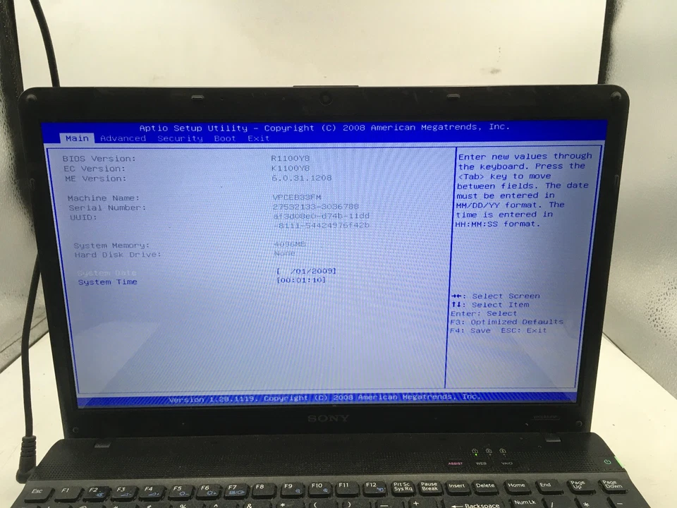 SONY VAIO PCG 71318L - BOOTS TO BIOS - INTEL I3 2ND GEN - 4GB RAM -READ DESC- BB - Image 2 of 4