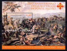 Vaticano 2012 BLOCCO 38 Battaglia di Ponte Milvio MNH** Vaticano