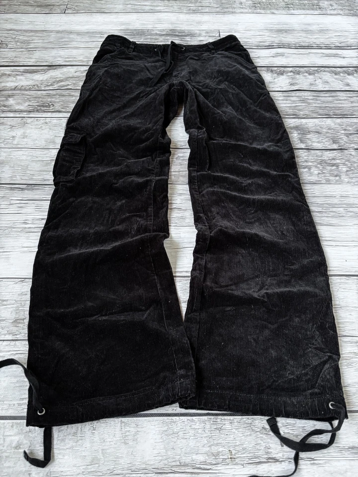 😍PANTALONES CARGO NEGROS ACAMPANADOS JAPONESES STREETWEAR DE COLECCIÓN Foto 2 de 4