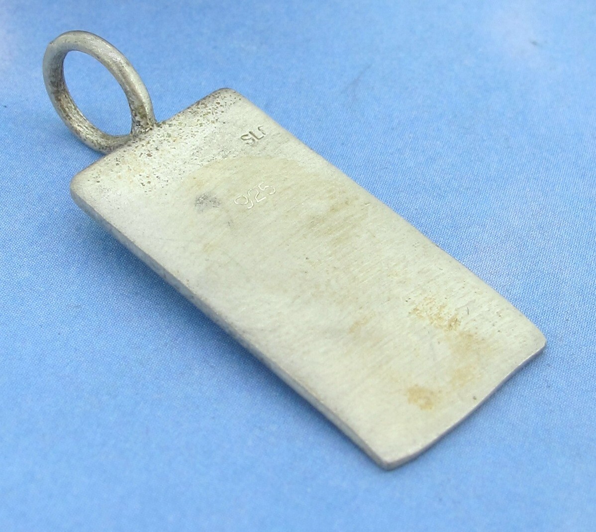 Mate Sterling Silver Rectangle Shape USA Pendant - image 2