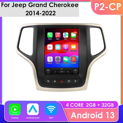 For 2014-2022 Jeep Grand Cherokee Car Radio Stereo Carplay GPS Navi Tesla Style