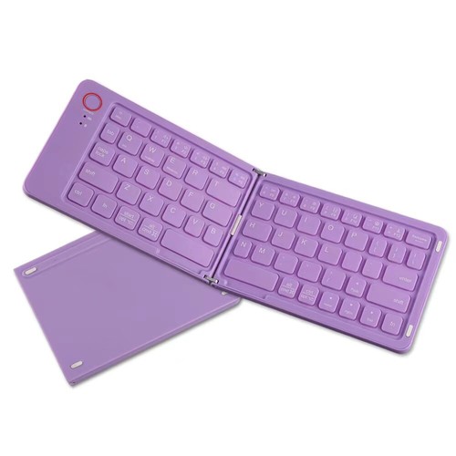 Portable USB-C Rechargeable Ultra Slim Foldable Keyboard Compatible Bluetooth - Picture 9 of 17