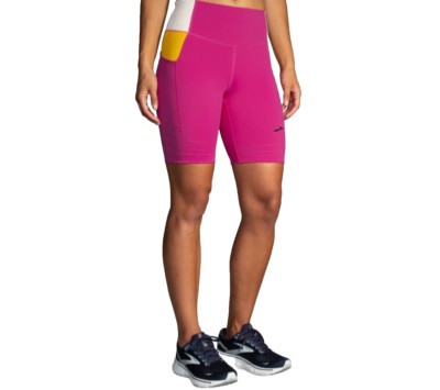 $64 Brooks Women s Method 8  Tight Shorts - Mauve/Sand/Sundial-Small-New Tag