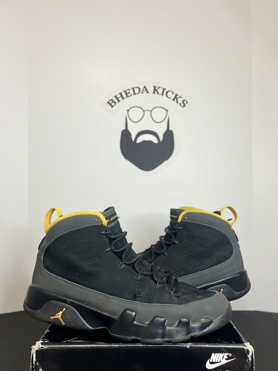 Nike Air Jordan 9 Dark Charcoal University Gold size 11.5 CT8019