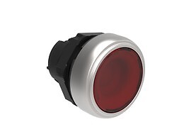 Pulsante Luminoso Rasato Rosso ( LOVATO cod. LPCBL104 )