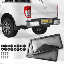 2pcs Shatterproof Licence Plate Frame Cover Universal Licence Plate Protector