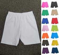 US MADE KIDS GIRL'S COTTON SPANDEX BIKE SPORTS LEGGING SHORTS 2-14 CLOSEOUT