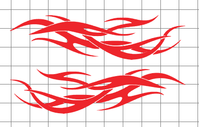 Flames vinyl decal sticker set graphic body car truck rc many sizes colors - Picture 7 of 9