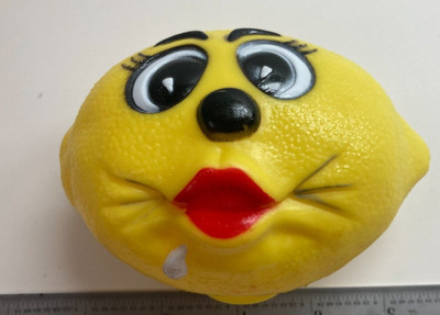 VTG Lemon Head Anthropomorphic  Refrigerator Baking Soda Holder Air Freshener