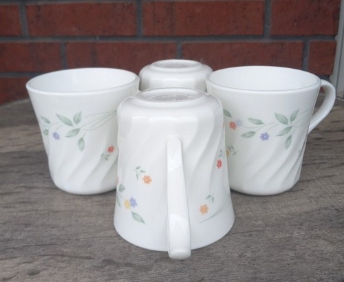 Corelle by Corning Discontinued "English Meadow" Flat Cup Set of Four - Picture 6 of 7
