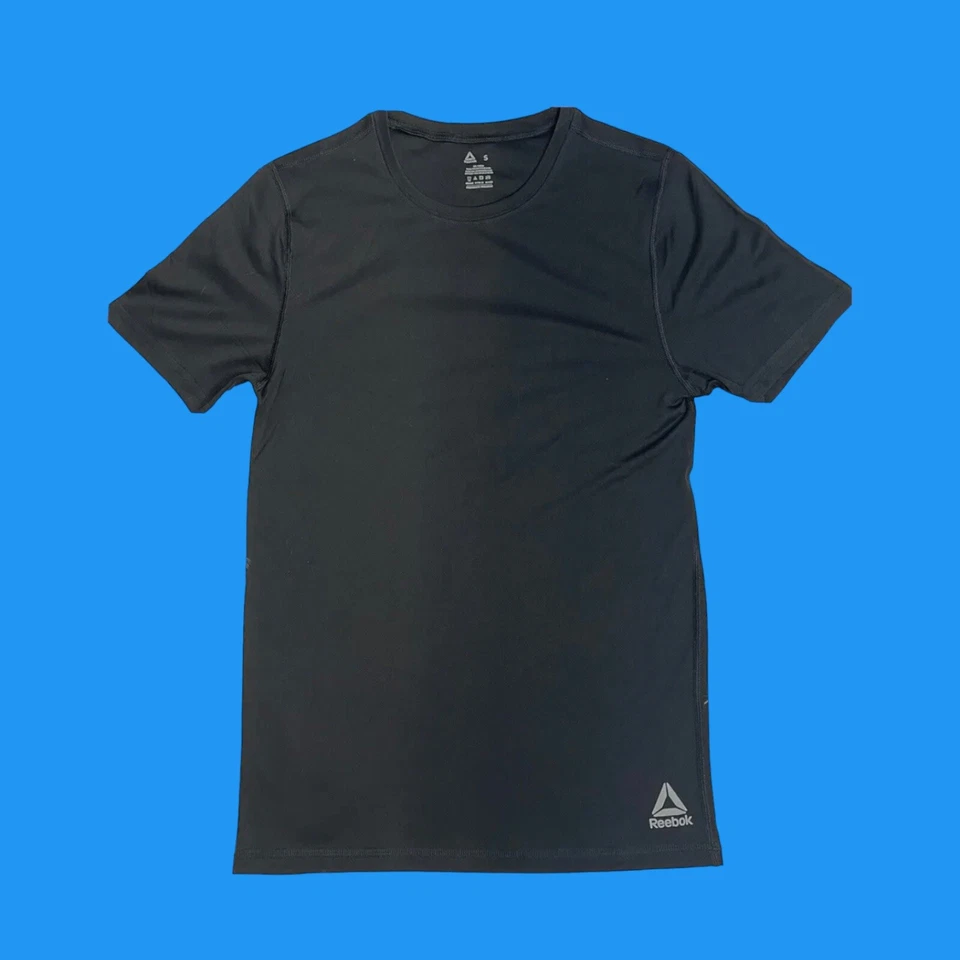 New Reebok Men's Performance Base Layer Shirt Black Small Polyester Workout - Image 2 of 4
