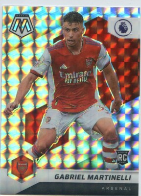 2021-22 Panini Mosaic EPL GABRIEL MARTINELLI RC ROOKIE #65 SILVER MOSAIC PRIZM