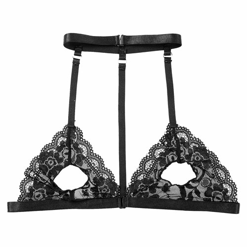 Sujetador transparente para mujer Prendas para el torso Sujetador Copa abierta Sin cables Lencería sin forro Bustier - Imagen 26 de 38