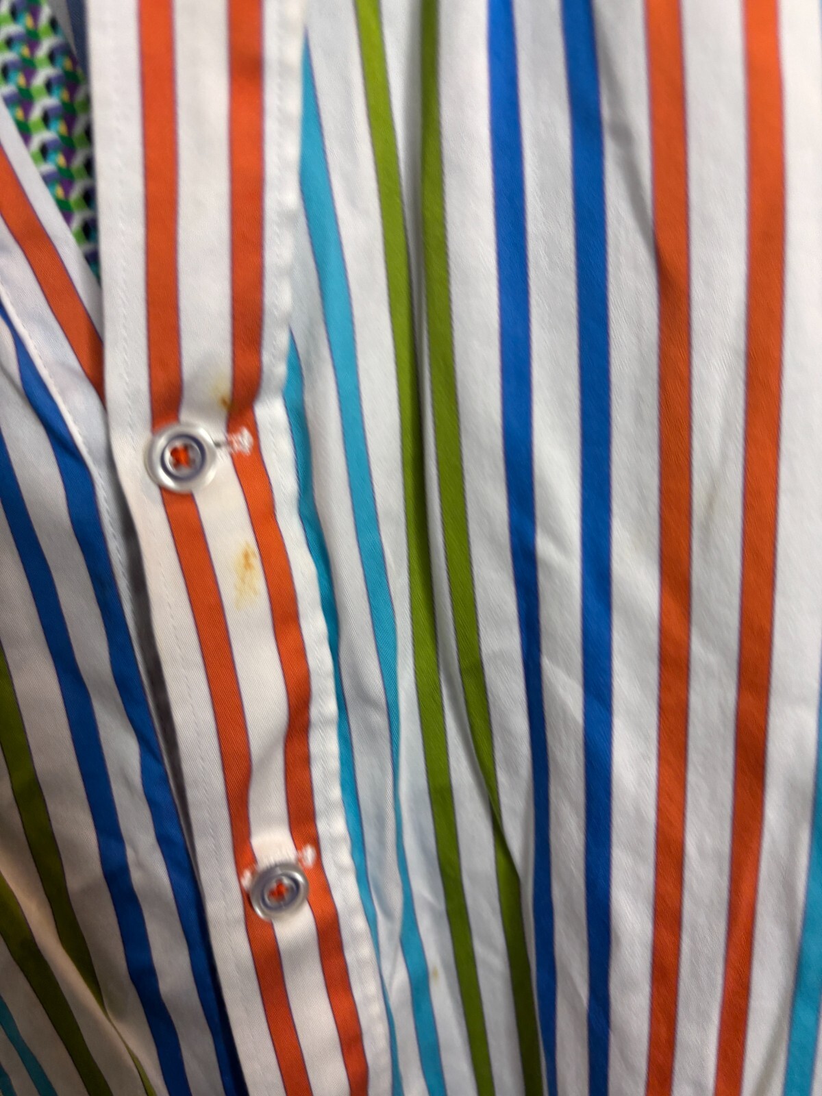 Robert Graham Button Down Shirt Patchwork Striped… - image 4