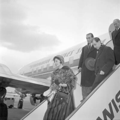 Empress Soraya Arrival in Geneva 1958 Old Historic Photo