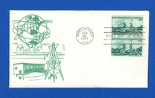 Scott 1244 New York World's Fair Silk Screen FDC by Eric Lewis Pair Only 9 Made