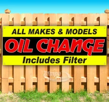 OIL CHANGE Advertising Vinyl Banner Flag Sign Many Sizes USA MECHANIC