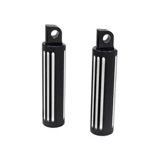 Black Rider Male Mount Footpegs Footrest for Harley 1984-2017 Softail Dyna FL FX