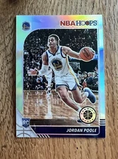 2019-20 NBA Hoops Premium Stock JORDAN POOLE ROOKIE RC Silver Prizm Warriors