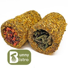 Edible Marigold Tunnel, Guinea Pig, Hamster, Rabbit Toy, Chew Tube, Herb & Veg