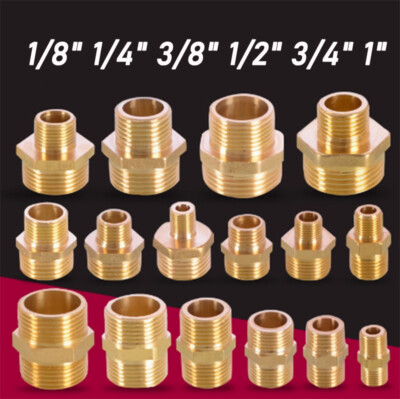 BSP1/8''1/4''3/8''1/2''3/4''1''Messing Außengewinde Verbinder RohrverschraubungAdapter