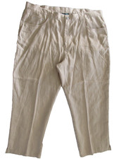 Women's Lauren Jeans Co. Ralph Lauren Tan 100 Linen Pants Size 20W