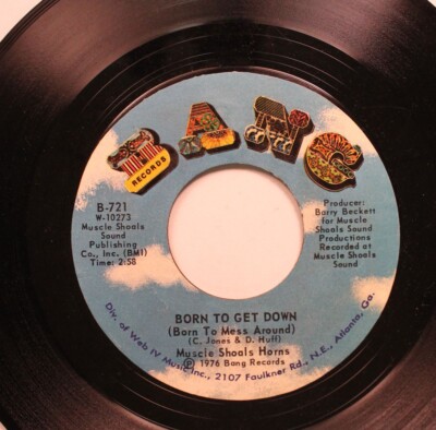 Soul Promo Nm! 45 Muscle Shoals Horns - Born To Get Down / Hustle To The Music O