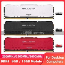 Crucial Ballistix 8 GB 16 GB Ram DDR4 2666 3200 MHz 288pin Desktop Gaming Memory