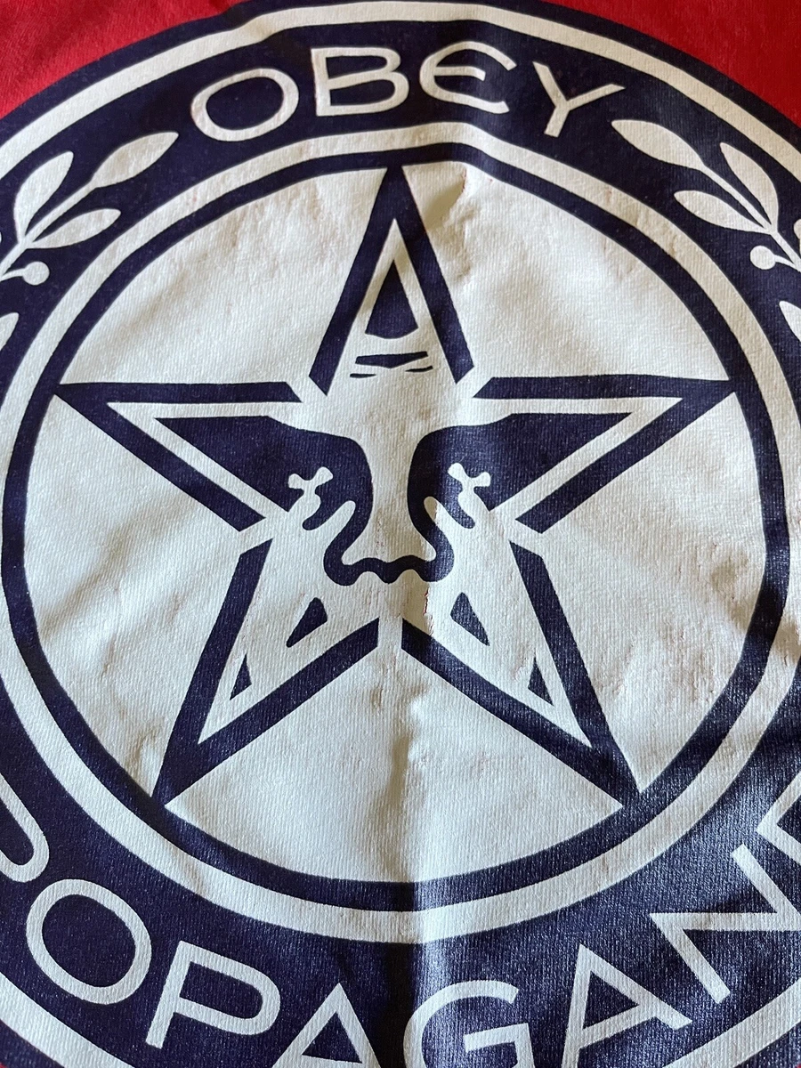 Obey Propaganda Red Tank Top Shirt w/ Circle Star Logo Size M ( DISTRESSED  ) | eBay