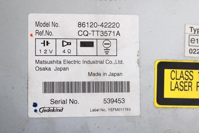 86120-42220 Autoradio Mit Satellitennavigationssystem Toyota RAV 4 2.2 D - Bild 2 von 2