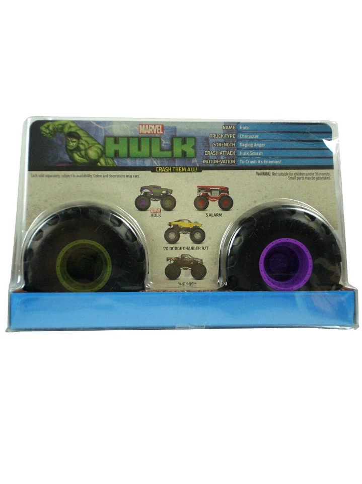 Hot Wheels Monster Trucks Hulk 1/24 Scale Giant Wheels Die-Cast Marvel New - Image 3 of 4