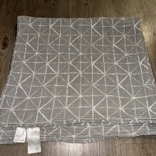 Aden & Anais Baby Gray White Triangles Muslin Swaddling Blanket Lovey Security