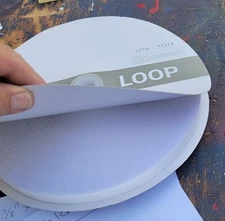 1/2" X 27.5 Yd Self Adhesive Back Stick WHITE Tape Hook & Loop    LOOP SIDE ONLY