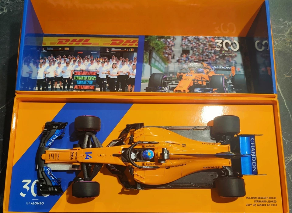 Minichamps 533184014 McLaren MCL33 Canada GP 2018 Fernando Alonso 1/18 - Immagine 2 di 4