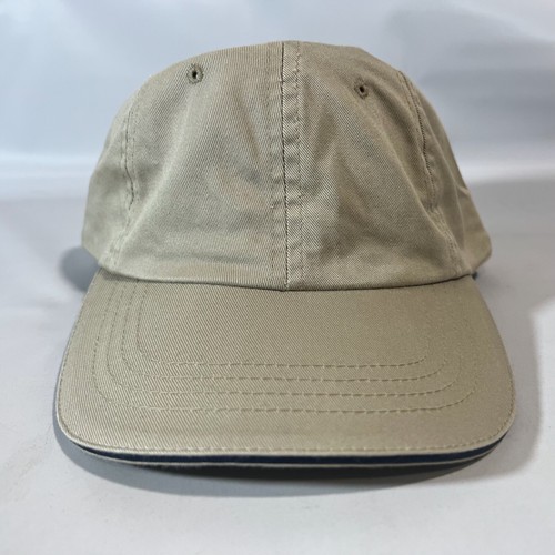 Vintage NOS Sportsman Blank Dad Hat Cap Metal Strap Back Cotton Tan Khaki New