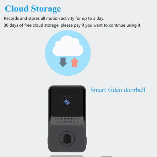 Smart Wireless Video Doorbell Phone Security Camera WiFi Door Bell Ring Intercom - Picture 3 of 13