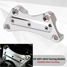 Motor CNC Anti-Slip 1" Handlebar Riser Top Clamps For Harley Road King Glide